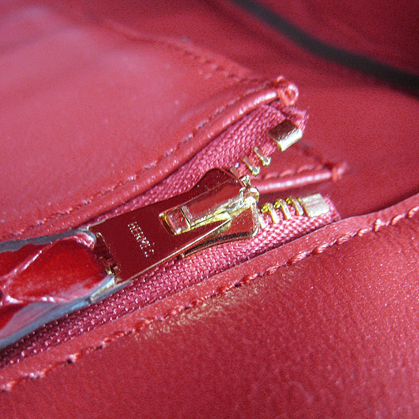 Replica Hermes Birkin 30CM Fish Veins Leather Bag Dark Red 6088 On Sale - Click Image to Close